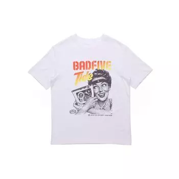 Li-Ning Футболка с короткими рукавами и культурным принтом BADFIVE от X Tide Co-Brand, мужская, белая, AHSP945-2 L