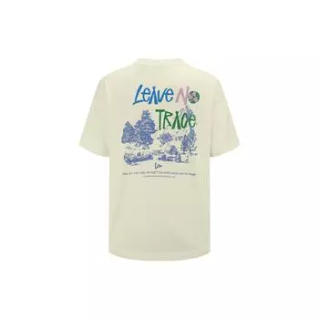 Li-Ning Футболка с круглым вырезом и коротким рукавом с принтом Earth Series, топы унисекс AHST137-1