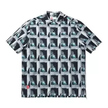 Li Ning Футболка с принтом по всей поверхности, мягкая, удобная, дышащая, универсальная, свободного кроя, с коротким рукавом, унисекс ASHU515-5 S
