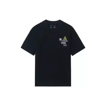 Li-Ning Футболка Skateboard Series Casual Breathable Loose с коротким рукавом для мужчин, черная, AHSS301-2 M