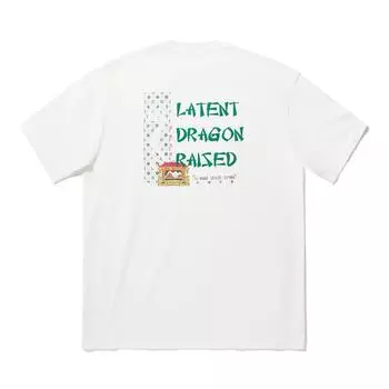 Li Ning Футболка свободного кроя с круглым вырезом и коротким рукавом с принтом букв на спине, унисекс AHSUA35-3 XL