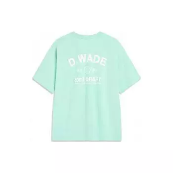 Li-Ning Футболка Wade Series Back Letter Print Ice Feel для мужчин, прозрачно-голубая AHST529-6 XL