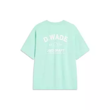 Li-Ning Футболка Wade Series Back Letter Print Ice Feel для мужчин, прозрачно-голубая AHST529-6 L