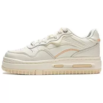 Li Ning Future C1 Trend Classic износостойкие нескользящие низкие кроссовки для скейтбординга женские кроссовки бежевые AGCU032-19 35
