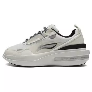 Li Ning Future R1 Прочные дышащие низкие кроссовки для скейтбординга Женские кроссовки для скейтбординга Белые серые AGLT016-2 35