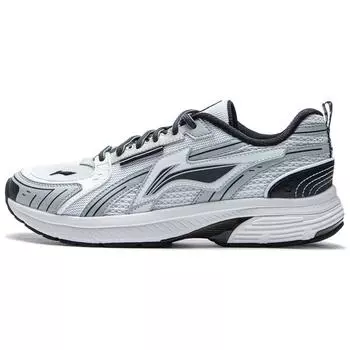 Li Ning Fuyiao 1.5 Classic Retro Амортизация Отскок Стабильность Поддержка Прочные Нескользящие Низкие Повседневные Кроссовки Женские Кроссовки Белые Серые ARXU014-2 35