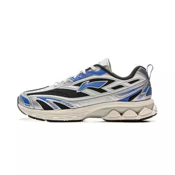 Li Ning Fuyiao 2.0 V2 Классические ретро амортизирующие нескользящие износостойкие низкие повседневные кроссовки для бега мужские кроссовки синие серебристые черные ARXV001-7 39
