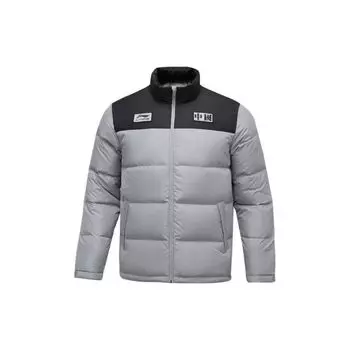 Li-Ning FW23 Повседневная теплая короткая пуховая куртка мужская серая AYMQ589-53 M