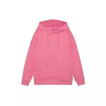 Li Ning Ganoderma Series Logo Print Loose Hooded Sweatshirt Men sweatshirt Pink AWDRF51-3 XL