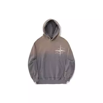 Li Ning Gradient Star Loose Pullover Hoodie Unisex hoodies Smoke-Gray AWDU351-3 L