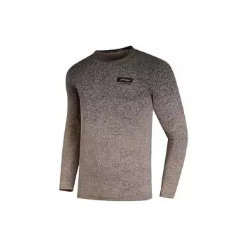 Li Ning Gradient Texture Sports Long Sleeve Hoodie Men Hoodies Gradient-Black ATLN123-4 XXXL