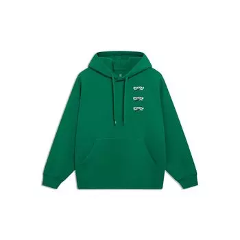 Толстовка с круглым вырезом и графическим принтом Li-Ning, топы унисекс, сосново-зеленый AWDT149-7 M