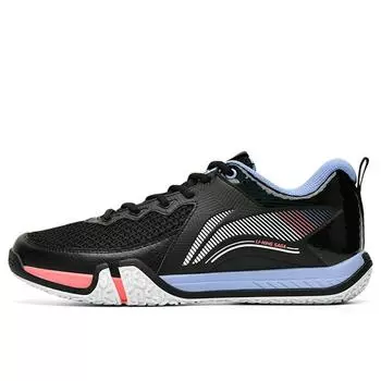 Кроссовки для бадминтона Li-Ning Ground Flying II Lite, удобные, дышащие, с низким верхом, унисекс, цвет черный, белый, AYTT003-1 36