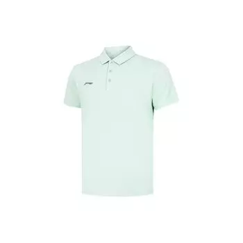 Li Ning Group Purchase Series однотонная повседневная спортивная рубашка-поло для мужчин, топы светло-голубого цвета APLU189-5 S