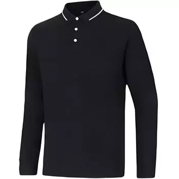 Li Ning Group Purchase Series Удобная рубашка поло с длинным рукавом для мужчин, черные APLU207-3 S