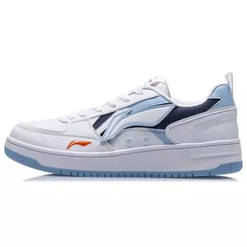 Li-Ning Haiduan сращенный верхний нескользящий амортизирующий износостойкий легкий низкий верх кроссовки для скейтбординга мужские кроссовки белый синий AGCS135-3 40