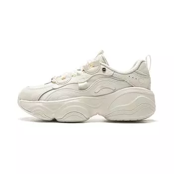 Li Ning Honey Series Soft Rebound Толстая подошва Bread Shoes Женские кроссовки Off-White AGCU246-1 38