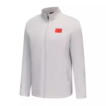 Li Ning Honor Удобная Повседневная Простая Куртка с Воротником-стойкой на Молнии Теплая Мужские куртки Светло-серый AJDV045-2 2XL