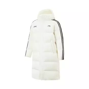 Li Ning Hot Pot Down Series водонепроницаемая дальняя инфракрасная теплая куртка с капюшоном на молнии для улицы, устойчивая к холоду, повседневная длинная зимняя куртка для мужчин AYMU449-2 L
