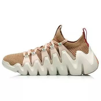 Li Ning Huanci Удобные повседневные кроссовки с низким верхом для бега Женские кроссовки Deer-Brown ARKR008-3 36