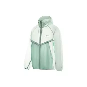 Li Ning Ice Silk Cool Feeling Technology Ультратонкая дышащая цветная блоковая сращивающая мягкая оболочка Уличная солнцезащитная одежда Мужская верхняя одежда AFDU675-5 M