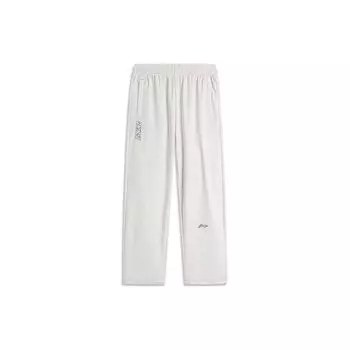 Li-Ning Ice Silk Quick-Dry Cool Thin Printed Elastic Waist Fashion Casual Straight Leg Knitted Sports Pants Men pants Flower-Gray Tile-Gray AKLU703-2 S