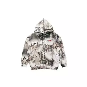 Li Ning Ink Wash Landscape Print Pullover Sweatshirt Men Sweatshirt AWDP779-1 XS