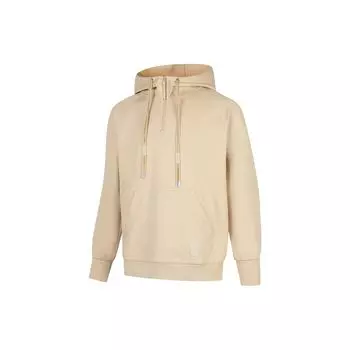 Li Ning Jackie Chan Kung Fu Series American Vintage Solid Color Logo Print Loose Hoodie Unisex толстовки Starfish-Brown AWDT195-2 S