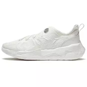 Li Ning Jackie Chan Series Легкие кроссовки Peak Flow Low-Top для спорта и отдыха Мужские кроссовки Champagne-White AGLS075-2 41