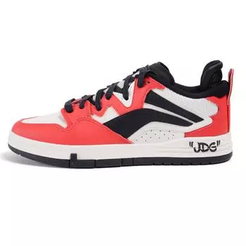 Li Ning JDG Team Удобные Модные Повседневные Универсальные Нескользящие Амортизирующие Износостойкие Кроссовки с Низким Верхом Мужские Кроссовки Белый Красный AECU041-4 42