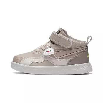 Li Ning Kids 937 удобные универсальные амортизирующие прочные детские кроссовки для скейтбординга средней высоты детские кроссовки для скейтбординга коричневые YKNS102-11 25