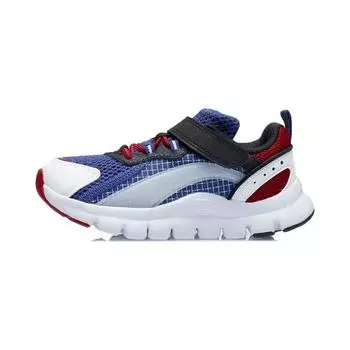 Li Ning Kids Aurora Wind V2 Shock Absorbation Rebound Низкие спортивные повседневные кроссовки Детские кроссовки Синие Красные Черные YKNR096-3 25
