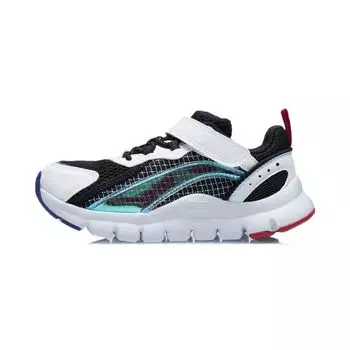 Li Ning Kids Aurora Wind V2 Velcro Удобные модные нескользящие амортизирующие износостойкие дышащие спортивные повседневные туфли YKNR096-1 25