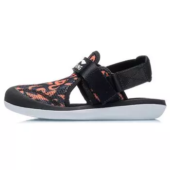 Li Ning Kids Casual Comfort нескользящие сандалии детские сандалии черные оранжевые YKUQ004-1 31