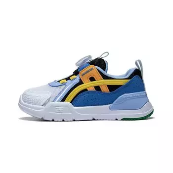 Li Ning Kids Cloud Five Shield модные удобные повседневные нескользящие износостойкие повседневные туфли детские повседневные туфли синего, черного и желтого цветов YKNT044-3 25