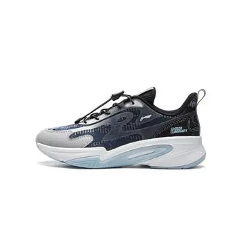 Li Ning Kids Fashion Универсальные модные повседневные туфли с низким верхом Детские кроссовки Темно-серые YKCU110-5 31