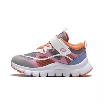 Li Ning Kids Kites Удобная универсальная нескользящая амортизирующая износостойкая повседневная обувь Детская повседневная обувь Серый Розовый Белый YKNS028-2 26