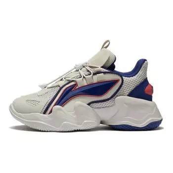 Li Ning Kids Kunpeng Sports Trend Нескользящие износостойкие легкие амортизирующие низкие повседневные туфли Детская повседневная обувь Серо-голубой YKCS018-61 31