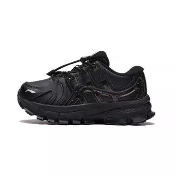 Li Ning Kids Lijun Низкие спортивные повседневные туфли Детская повседневная обувь черного цвета YKNS062-17 25