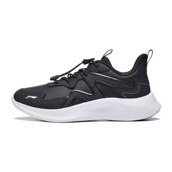Li Ning Kids Ling Yue 3.5 удобные нескользящие износостойкие водонепроницаемые дышащие низкие кроссовки для бега детские кроссовки черные YKCT114-11 32
