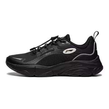 Li Ning Kids Мягкая подошва Удобная Модная Универсальная Износостойкая Дышащая Низкая Повседневная Обувь Детская Повседневная Обувь Черный YKCU106-1 33