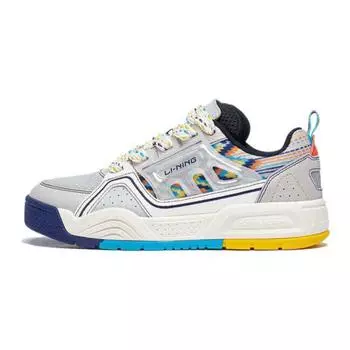 Li-Ning Kids Ollie Pro 1.0 Cloud Rebound Durable Lightweight Non-Slip Low-Top Skate Shoes Kids Sneakers Gray YKCT092-5 38