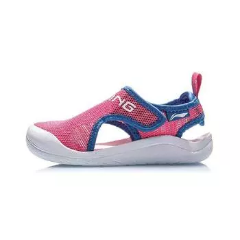 Li Ning Kids повседневные удобные нескользящие прочные сандалии детские сандалии Morning-Light-Pink YKKQ018-2 25