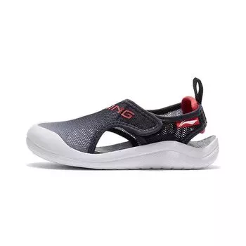Li Ning Kids прочные удобные сандалии детская обувь черный красный YKKQ018-19 25