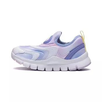 Li Ning Kids Q Cloud 1.5 спортивная удобная нескользящая износостойкая повседневная обувь детская обувь вишневый-розовый-Aurora-синий YKNT018-4 26