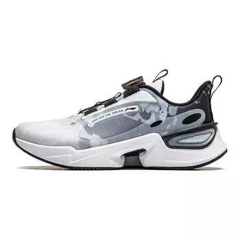 Li Ning Kids Qiang Yue удобные универсальные амортизирующие прочные низкие кроссовки для бега детские кроссовки черные белые YKCU026-5 31
