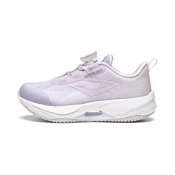 Li Ning Kids синтетическая кожа удобная дышащая амортизирующая прочная повседневная обувь с низким верхом детская повседневная обувь белого фиолетового желтого цвета YKAU008-6 26