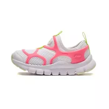 Li Ning Kids Sports Lifestyle Series Амортизирующая противоскользящая износостойкая дышащая повседневная обувь Детская повседневная обувь белого и розового цвета YKAP158-12 32