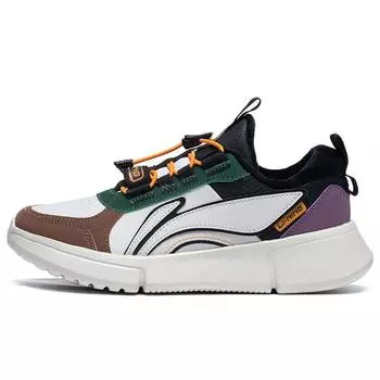 Li Ning Kids Sports Lifestyle Series Fashion Classic Letter Color Block Low Top Casual Shoes Kids Casual Shoes YKCS192-7 31