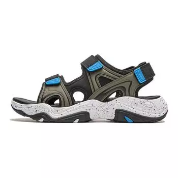 Li Ning Kids Sports Lifestyle Series Koko Simple Casual Sandals Детские сандалии Черный Зеленый YKUU022-5 32
